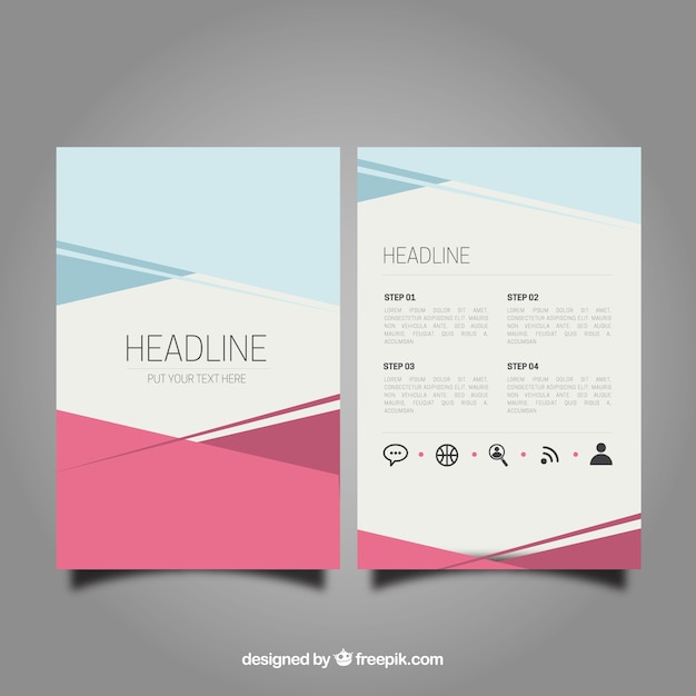 Gratis vector abstract brochure template