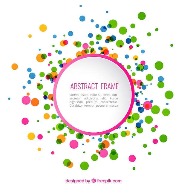 Abstract frame met kleurrijke stippen