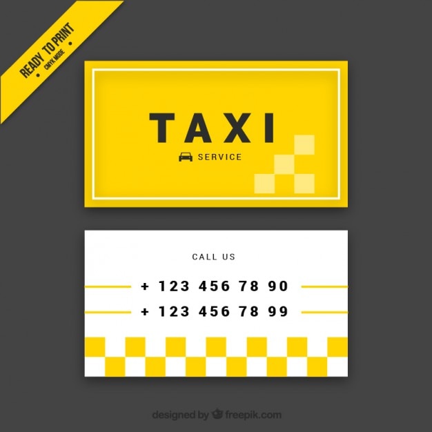 Gratis Vector abstract gele kaart van de taxichauffeur