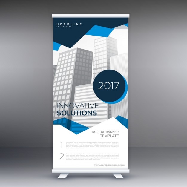 Abstract geometrische roll up banner template