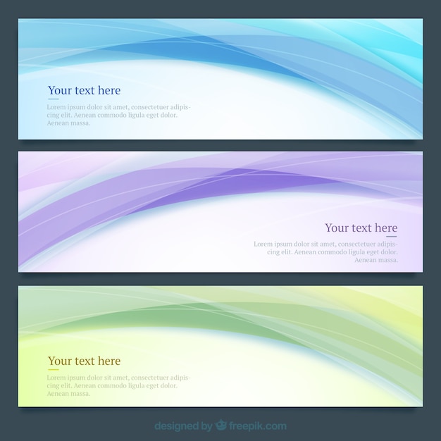 Abstract golven banners