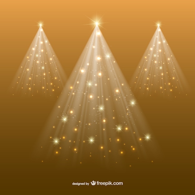 Gratis vector abstract gouden kerstboom