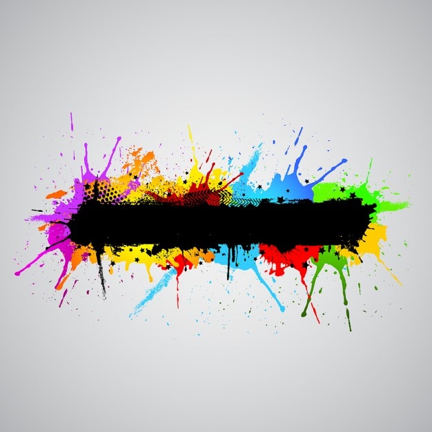 Abstract grunge achtergrond met kleurrijke verf markeringen