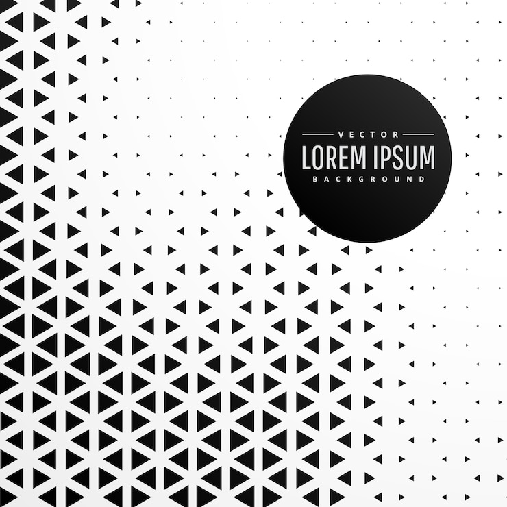 Gratis Vector abstract halftone gemaakt met driehoeksvormen