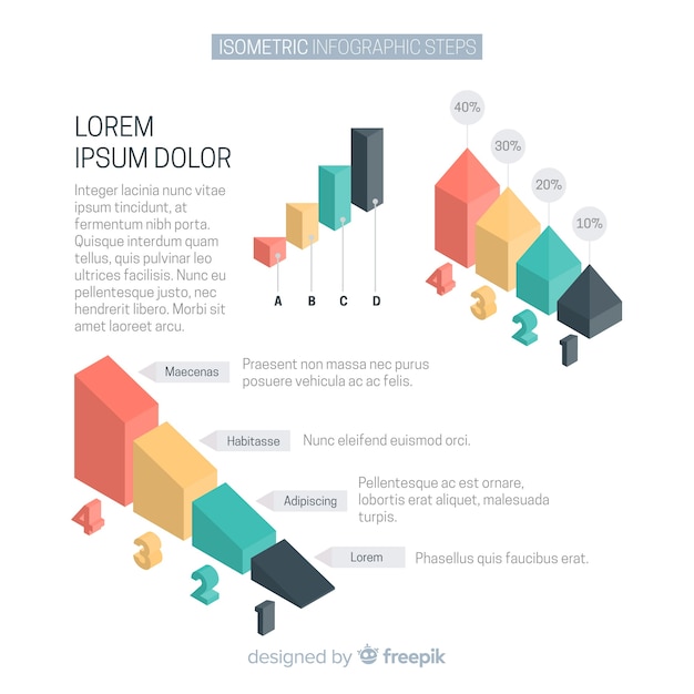 Abstract infographic stappenconcept