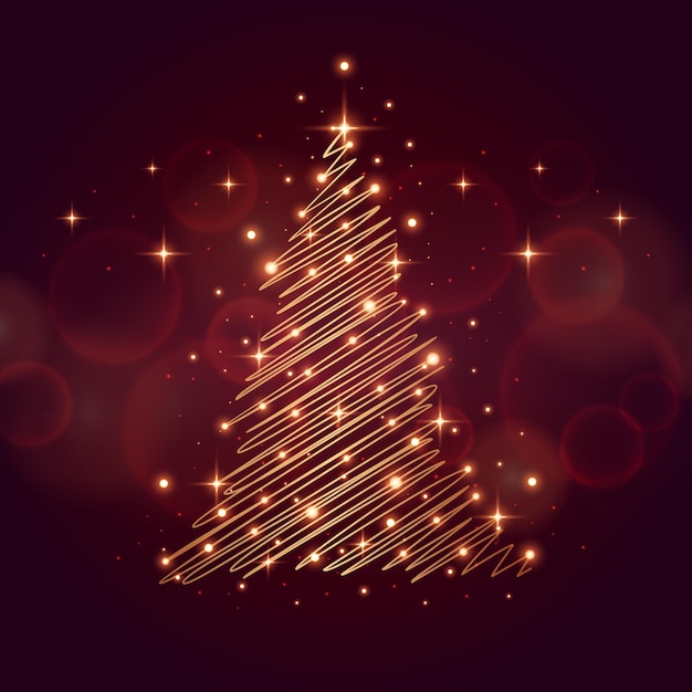 Gratis vector abstract kerstboom concept