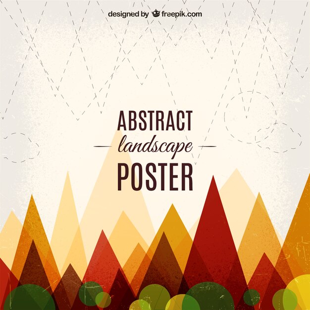 Abstract landschap poster