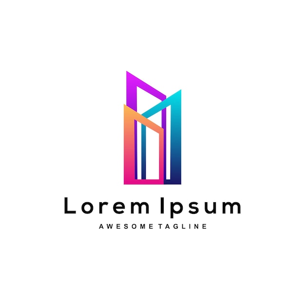 Abstract logo-bedrijf gemaakt met kleurrijk