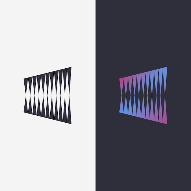 Abstract logo in twee versies