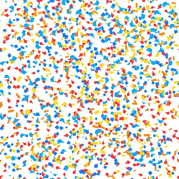 Abstract naadloos patroon met kleine rechthoekige confetti versnipperd van kleurrijke vellen realistisch