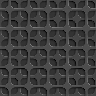 Abstract naadloos patroon met vierkantengaten in grijze kleuren