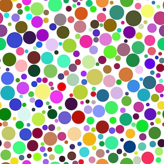 Abstract naadloos patroon van cirkels van verschillende groottes in verschillende kleuren