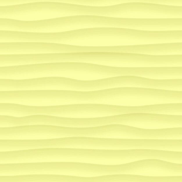 Abstract naadloos patroon van golvende lijnen met schaduwen in lichtgele kleuren Premium Vector