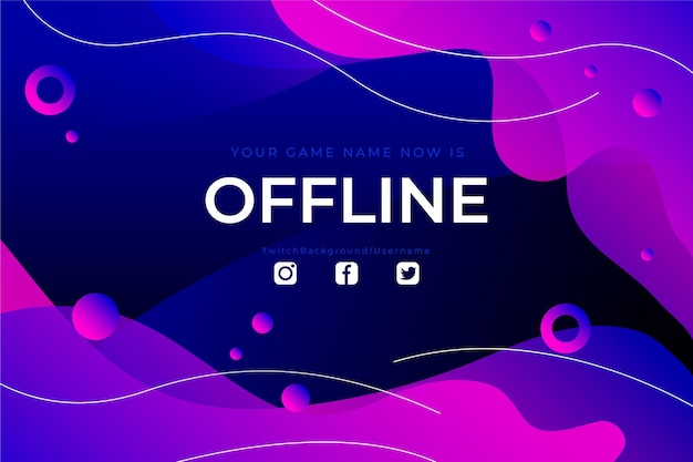 Abstract offline twitch-bannerthema