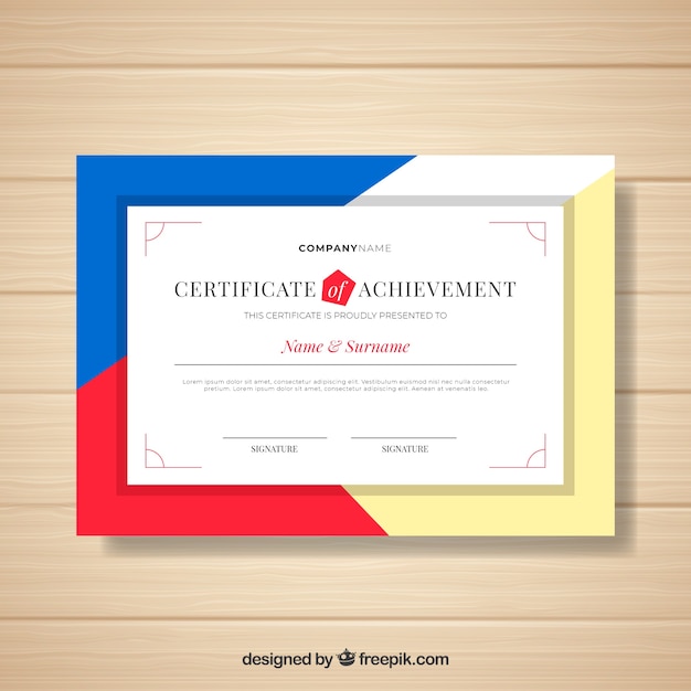 Abstract ontwerp certificaat