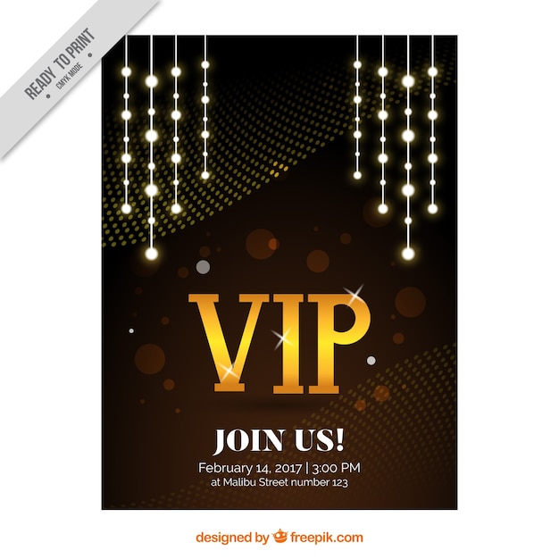 Abstract partij poster vip