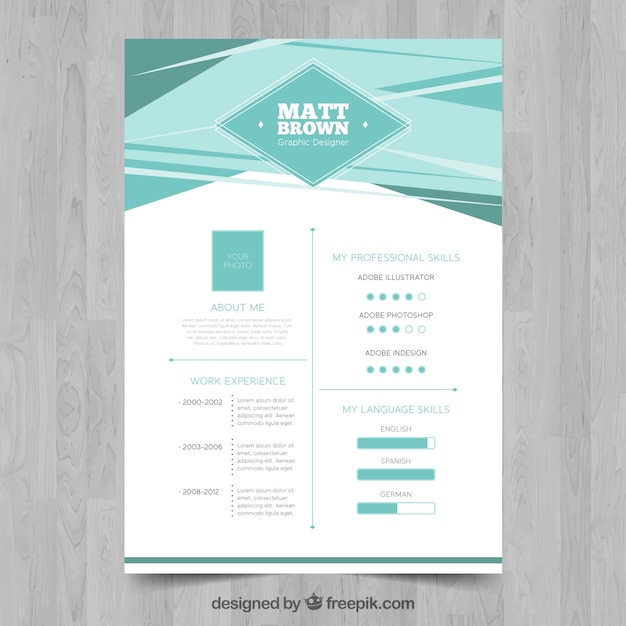 Abstract resume template