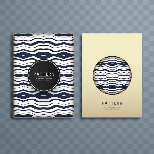 Abstract retro patroon brochureontwerp