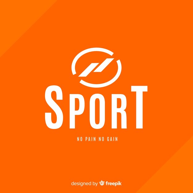 Abstract silhouet sport logo plat ontwerp