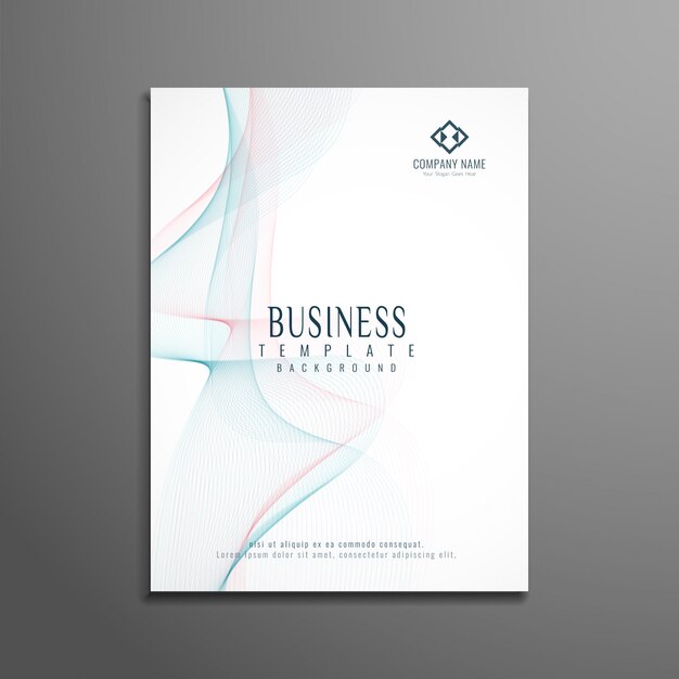 Abstract stijlvol golvend business brochure ontwerp