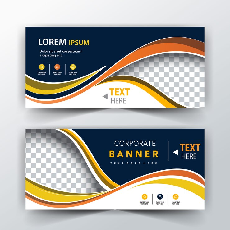 Gratis Vector abstract swirl header sjabloon