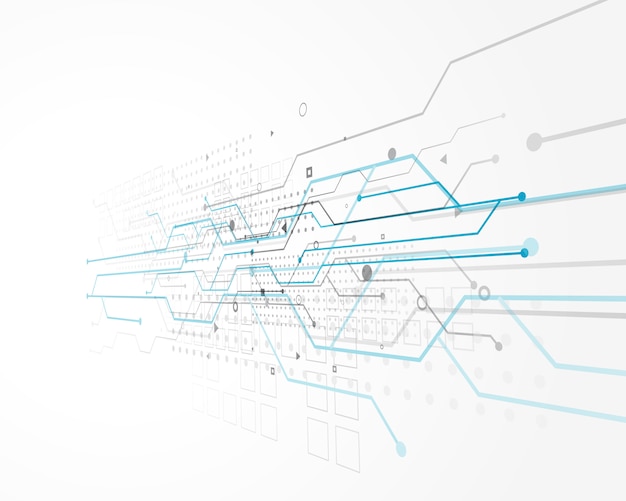 Abstract technologieconceptontwerp met draadnetwerk