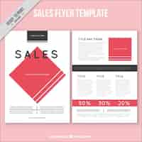 Gratis vector abstract verkoop flyer template