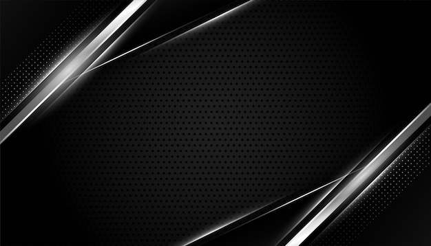 abstract zilveren geometrische lijnen donkere achtergrondontwerp