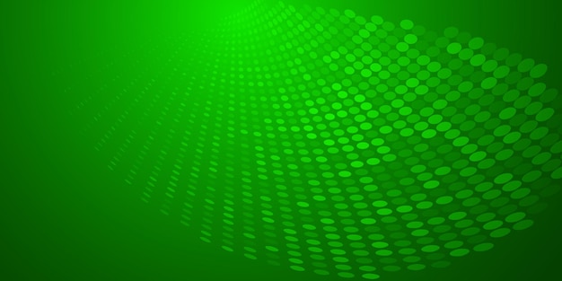 Abstracte achtergrond gemaakt van halftoonpunten in groene kleuren Premium Vector