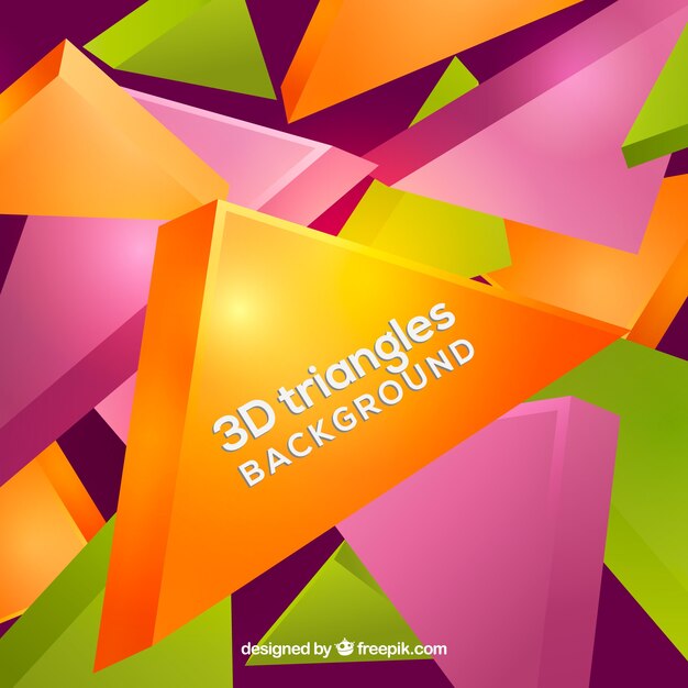 Abstracte achtergrond met 3D-driehoeken