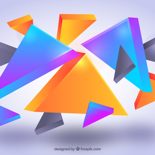 Gratis vector abstracte achtergrond met driehoekige vormen