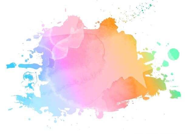 Abstracte achtergrond met een regenboog gekleurde aquarel splatter