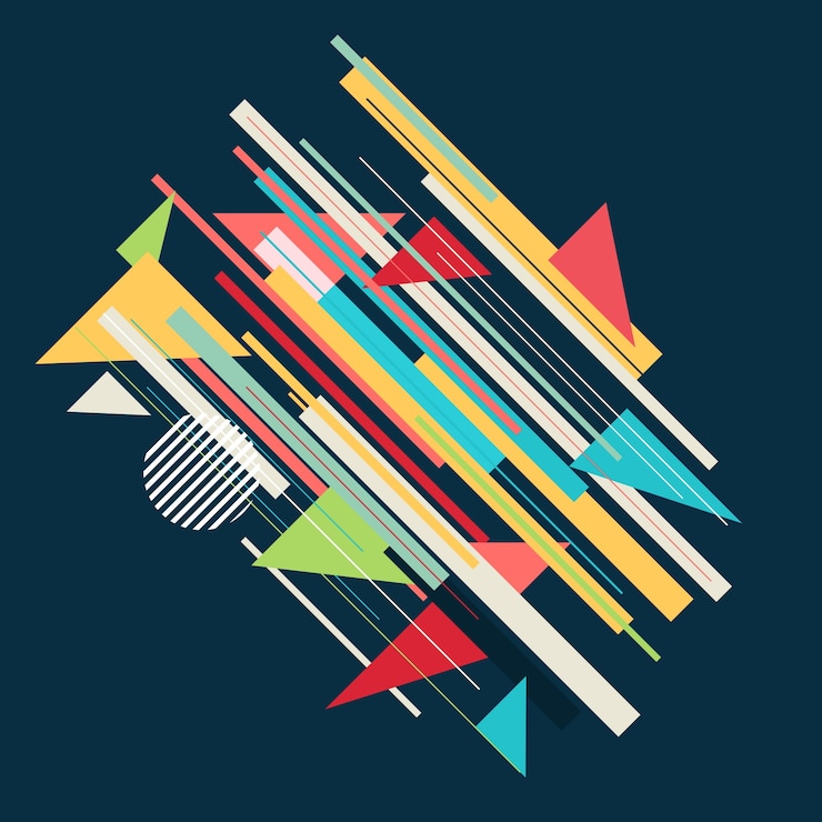 Gratis Vector abstracte achtergrond met een retro stijl ontwerp
