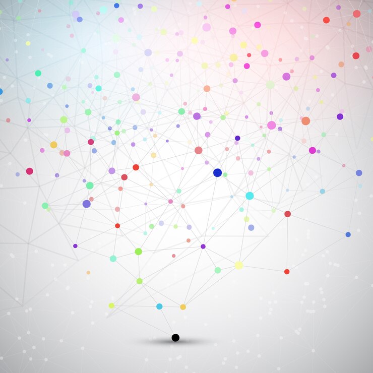 Gratis Vector abstracte achtergrond met verbindende punten en lijnen ontwerp