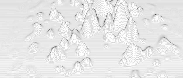 Abstracte achtergrond met vervormde lijnvormen op wit