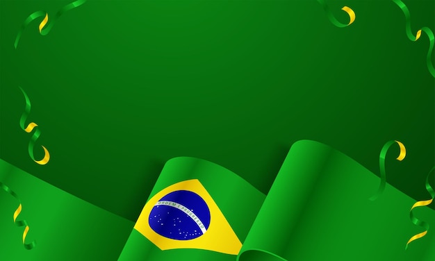 Abstracte achtergrond met vormen met de kleuren van de vlag van brazilië