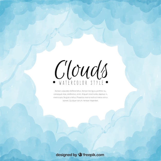 Abstracte achtergrond van aquarel wolken