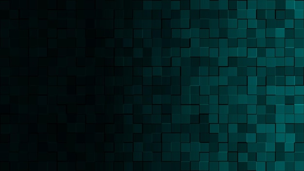Abstracte achtergrond van kleine vierkantjes in lichtblauwe kleuren met horizontaal verloop