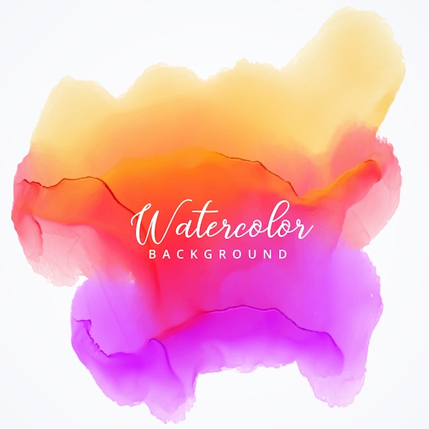 Gratis vector abstracte aquarel vlek achtergrond in heldere kleuren