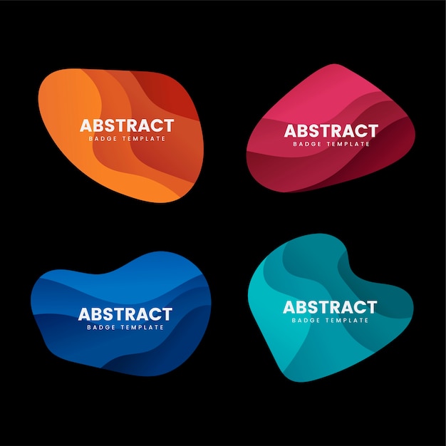 Gratis vector abstracte badge ontwerp vector set