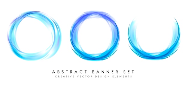 Abstracte banner die in blauw wordt geplaatst