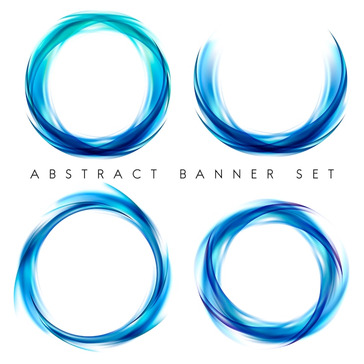 Gratis Vector abstracte banner die in blauw wordt geplaatst