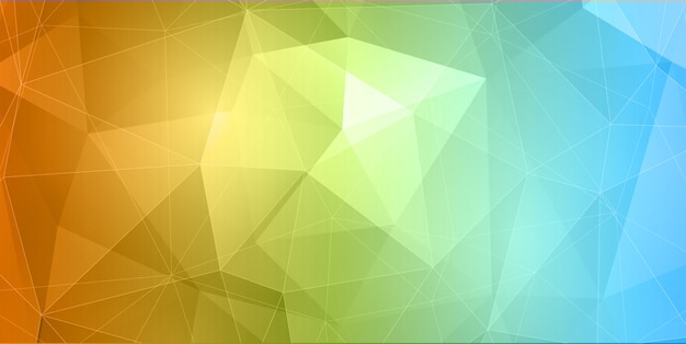 Gratis vector abstracte banner met kleurrijk laag polyontwerp