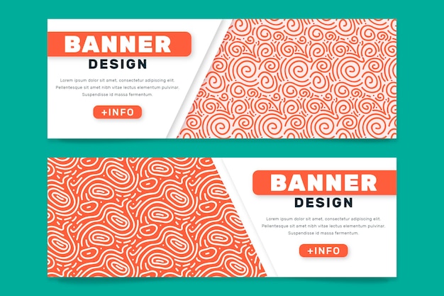 Abstracte banner met oranje vormen