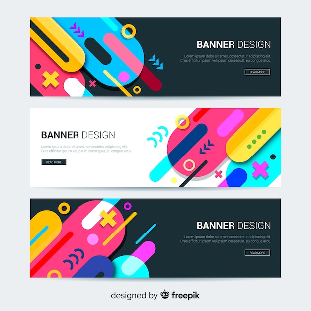 Gratis vector abstracte banners