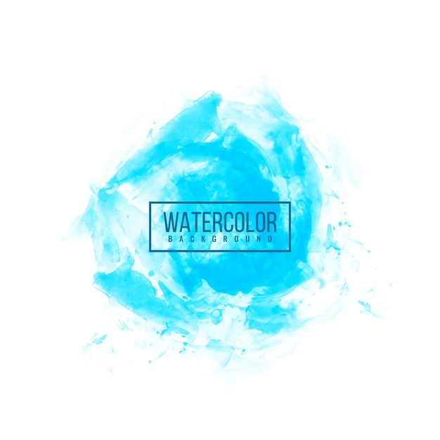 Gratis vector abstracte blauwe aquarel achtergrond