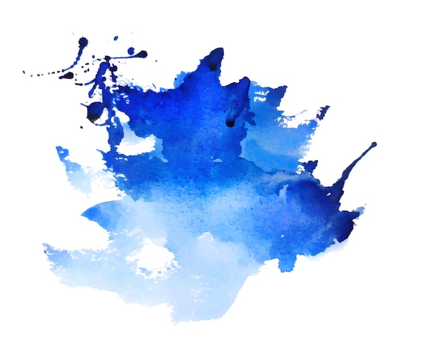 Abstracte blauwe aquarel handgeschilderde plek achtergrond