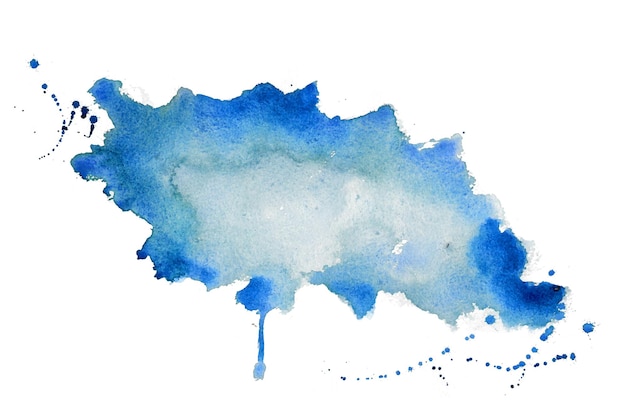 Abstracte blauwe aquarel textuur vlek achtergrond