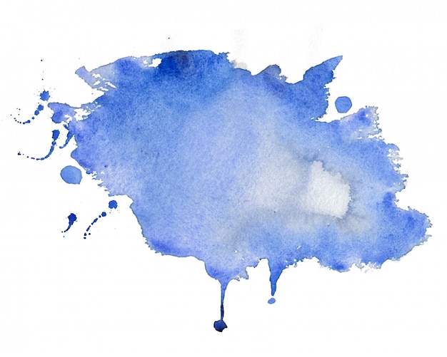 Abstracte blauwe aquarel vlek textuur achtergrond