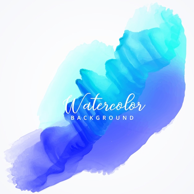 Gratis vector abstracte blauwe aquarel vlekachtergrond